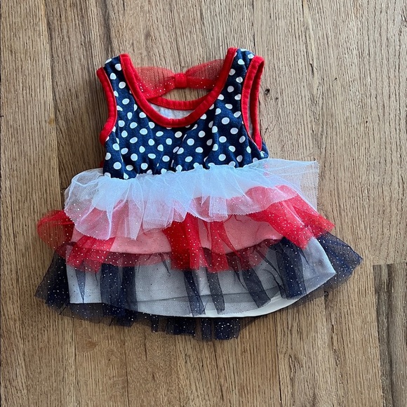 Little Lass Navy Dress with Red Accents - Picture 3 of 4